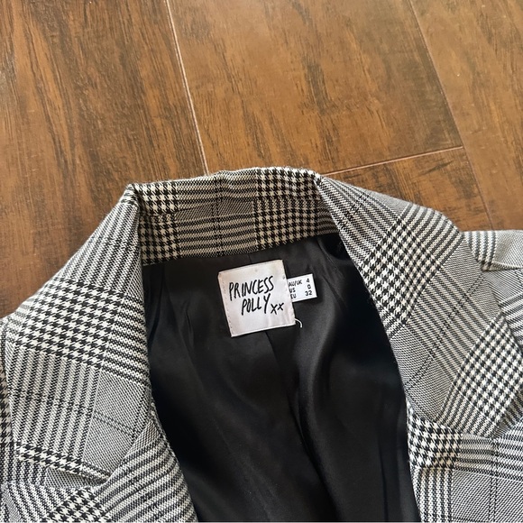 Princess Polly Cloe Fanti Blazer Grey plaid - Picture 2 of 8